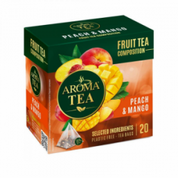 Vaisinė arbata AROMA  PEACH MANGO 20x40g