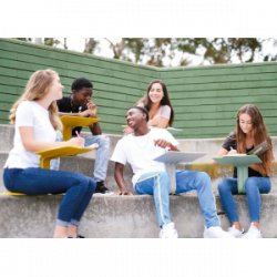 Studento staliukas Z formos ENTELO, žalios sp.