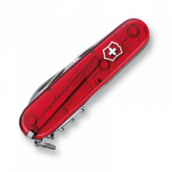 Peilis daugiafunkcinis VICTORINOX SPARTAN, skaidrus raudonos spalvos
