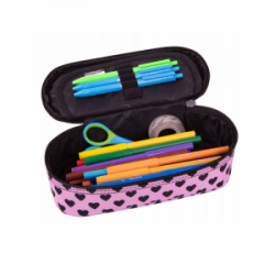 Penalas COOLPACK CAMPUS MARSHMALLOW 23x10x6cm, margas, rožinės sp.