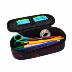 Penalas COOLPACK CAMPUS RUBY 23x10x6cm, margas, juodos sp.