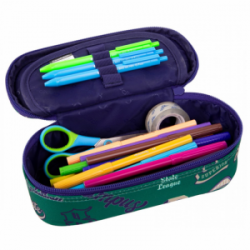 Penalas COOLPACK CAMPUS AMERICAN RETRO 23x10x6cm, margas, žalios sp.