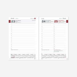 Darbo knyga - kalendorius 2026m., A5, bordo sp.