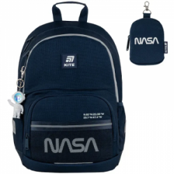 Kuprinė KITE NASA 40x29x14cm, t. mėlynos sp.