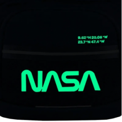 Kuprinė KITE NASA 40x29x14cm, t. mėlynos sp.