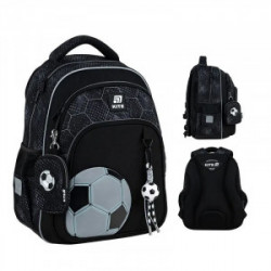Kuprinė KITE FOOTBALL 39x29,5x14,2cm, juoda sp.