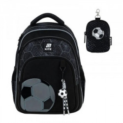 Kuprinė KITE FOOTBALL 39x29,5x14,2cm, juoda sp.