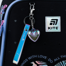 Kuprinė KITE LOVE IS 38x29x15cm, juoda sp.
