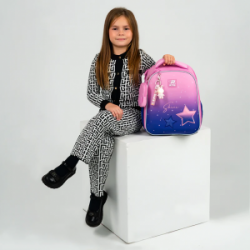 Kuprinė pradinukams KITE SPARKLING 36,5x27x15,5cm, rožinė/violetinė sp.
