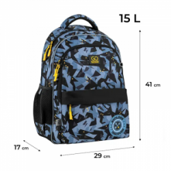 Kuprinė GOPACK EXPLORE, 15L 41x29x17cm, mėlynos sp.