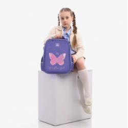 Kuprinė pradinukams GOPACK GLOWING, 15L 38x28x13cm, violetinės sp.