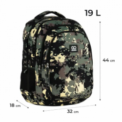 Kuprinė GOPACK, 19L 44x32x18cm, kamufliažinės sp.
