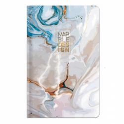 Užrašų knygutė kietu viršeliu MARBLE A6/96l. langeliais