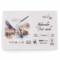 Atvirutė akvarelinio popieriaus nusipiešk pats 105x150mm, 300gsm. 20l