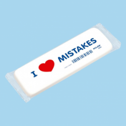 Trintukas MILAN 4806 I love Mistakes, 14 x 4.4 x 0.9 cm, pak.6