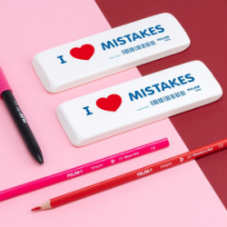 Trintukas MILAN 4806 I love Mistakes, 14 x 4.4 x 0.9 cm, pak.6