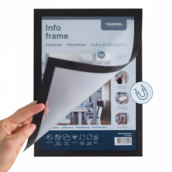 Laikikliai informacijai A4, klijuojami-magnetiniai, sidabro sp., EUROPEL 196003, 2 vnt.