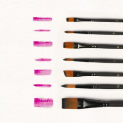 Teptukų rinkinys sintetinio plauko, GR-PA07 FIORELLO, 7vnt. įv.dydžių