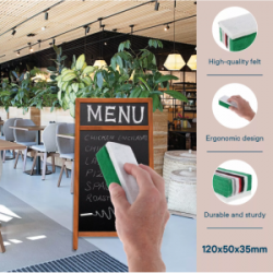 Kempinė magnetinei lentai valyti 120x50x34mm veltinio, EUROPEL