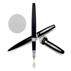 Rašiklių rinkinys REGAL plunksnakotis+tušinukas juodos sp.korpusas /sidabro sp.detalės