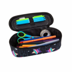 Penalas COOLPACK CAMPUS RAINBOW NIGHT 23x10x6cm, margas, juodos sp.