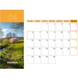 Pastatomas stalo kalendorius 2026m.