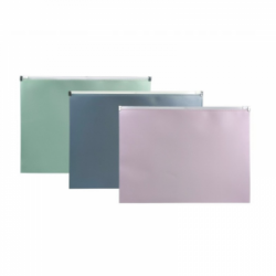 Aplankas su užtrauktuku A4, pastelinės rožinės sp.