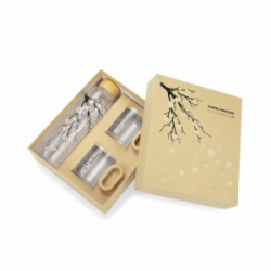 Rinkinys TRINKLA dėžutėje, gertuvė 500 ml ir 2 stikliniai puodeliai 200 ml