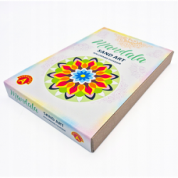 Rinkinys spalvoto smėlio paveikslas mandala