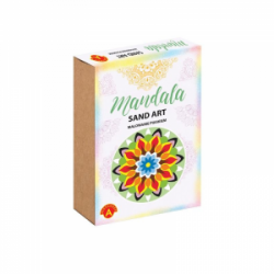Rinkinys spalvoto smėlio paveikslas mandala