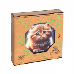 Medinė dėlionė MILLIWOOD, kačiukas, 46 detalės