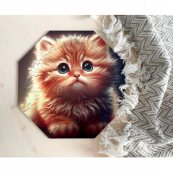 Medinė dėlionė MILLIWOOD, kačiukas, 46 detalės