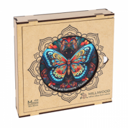 Medinė dėlionė MILLIWOOD, drugelis, 206 detalės
