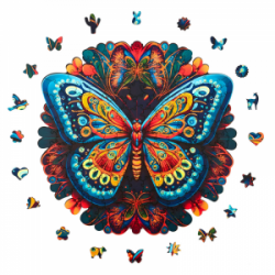 Medinė dėlionė MILLIWOOD, drugelis, 206 detalės