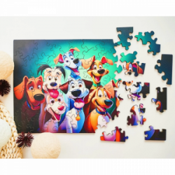 Medinė dėlionė MILLIWOOD, šuniukai, 50 detalių