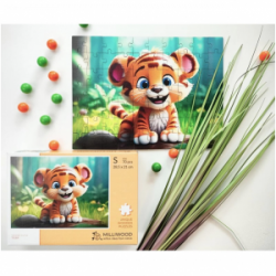 Medinė dėlionė MILLIWOOD, tigriukas, 70 detalių