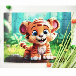 Medinė dėlionė MILLIWOOD, tigriukas, 70 detalių