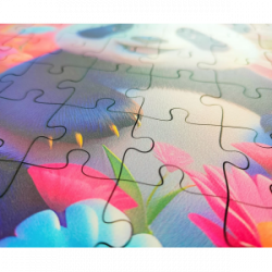 Medinė dėlionė MILLIWOOD, panda, 70 detalių