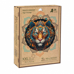 Medinė dėlionė MILLIWOOD, tigras, 400 detalių