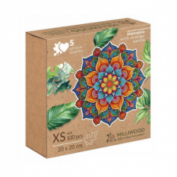 Medinė dėlionė MILLIWOOD, mandala, 100 detalių