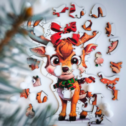 Medinė dėlionė MILLIWOOD, elniukas, 50 detalių