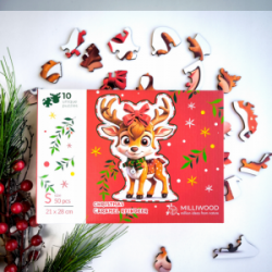 Medinė dėlionė MILLIWOOD, elniukas, 50 detalių