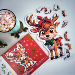 Medinė dėlionė MILLIWOOD, elniukas, 50 detalių