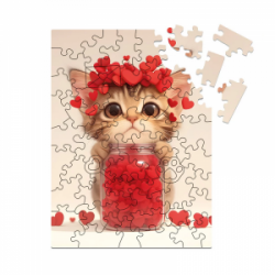 Medinė dėlionė MILLIWOOD, katytė, 50 detalių