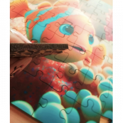 Medinė dėlionė MILLIWOOD, žuvelė, 70 detalių