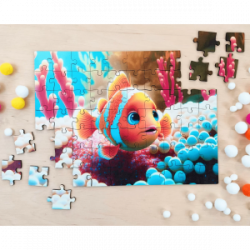 Medinė dėlionė MILLIWOOD, žuvelė, 70 detalių