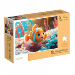 Medinė dėlionė MILLIWOOD, žuvelė, 70 detalių