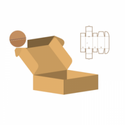 Greito surinkimo dėžutė, 200x170x45mm, rudos spalvos