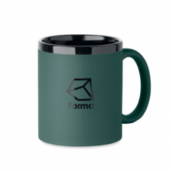 Keramikinis puodelis gumuotu paviršiumi RUBY 300ml, tinka graviravimui