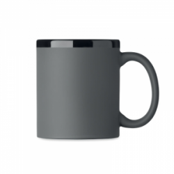 Keramikinis puodelis gumuotu paviršiumi RUBY 300ml, tinka graviravimui